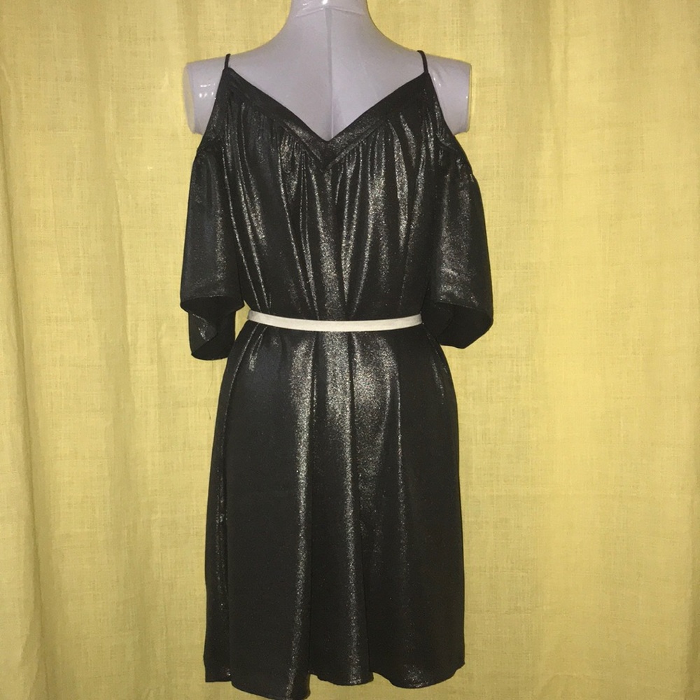 Metallic Loft Off the shoulder dress